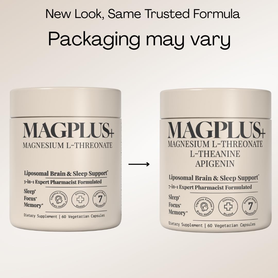 MAGPLUS+ — 7-in-1 Liposomal Magnesium L-Threonate Brain and Sleep Supplement