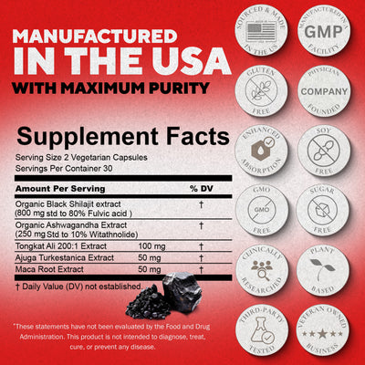 SHILAJITPLUS+  5-in-1 Black Shilajit Complex