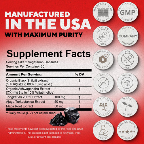 SHILAJITPLUS+  5-in-1 Black Shilajit Complex