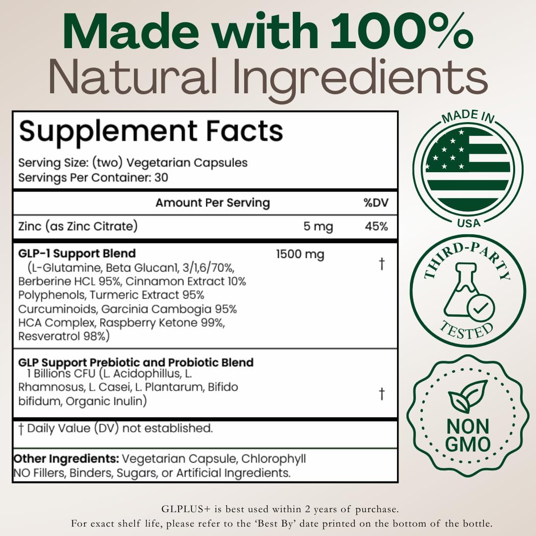 GLPLUS+, 10-in-1 GLP-1 Weight Loss Supplement for Women and Men