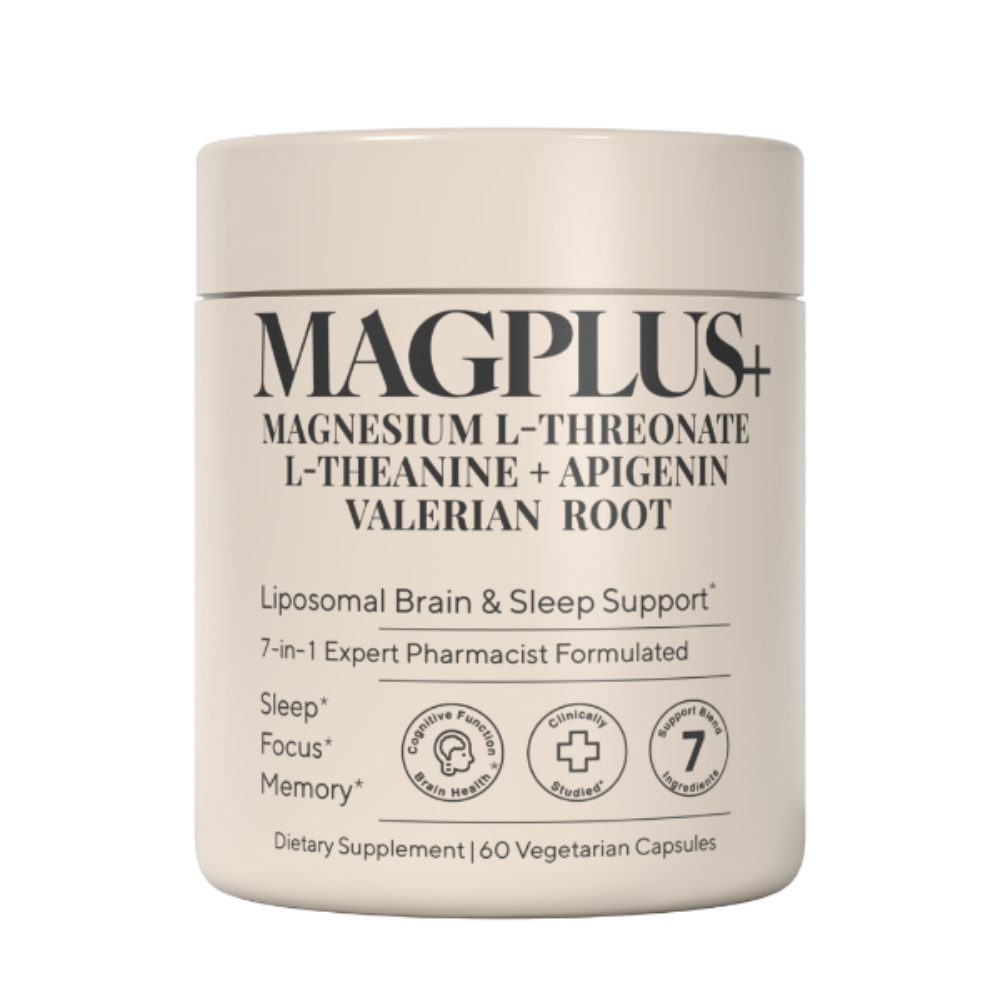 MAGPLUS+ — 7-in-1 Liposomal Magnesium L-Threonate Brain and Sleep Supplement
