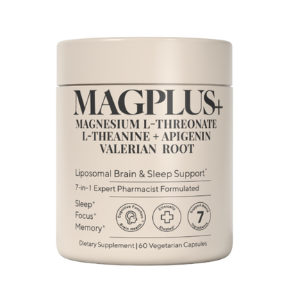 MAGPLUS+ — 7-in-1 Liposomal Magnesium L-Threonate Brain and Sleep Supplement