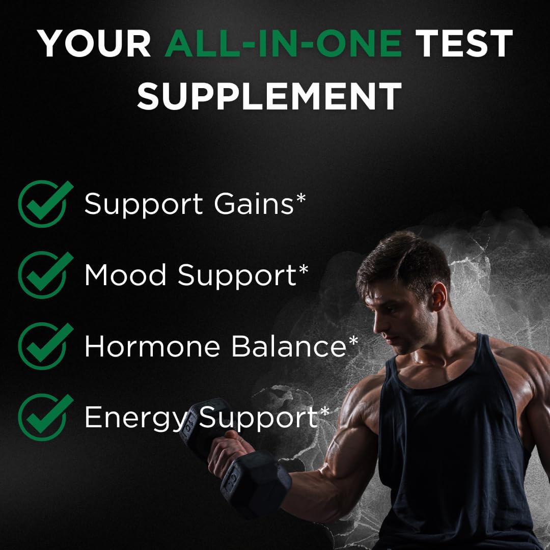 TESTPLUS+ 8-in-1 Testosterone Supplement for Men