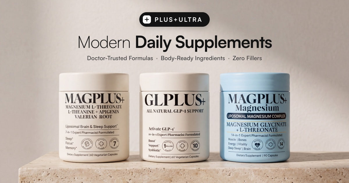 Compare GLPLUS+ Formulas | Capsules, Gummies & Synbiotic – Plus+Ultra